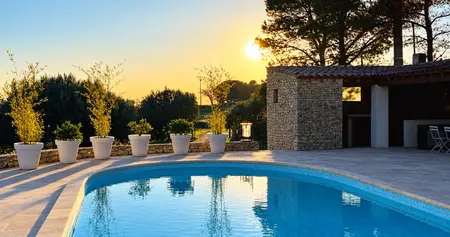 Pool in the evening
